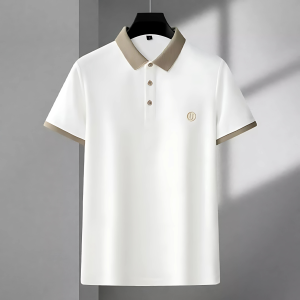 Áo thun polo nam mùa hè mới tay ngắn, màu tương phản, cổ ve lật, xu hướng thời trang công sở (13)