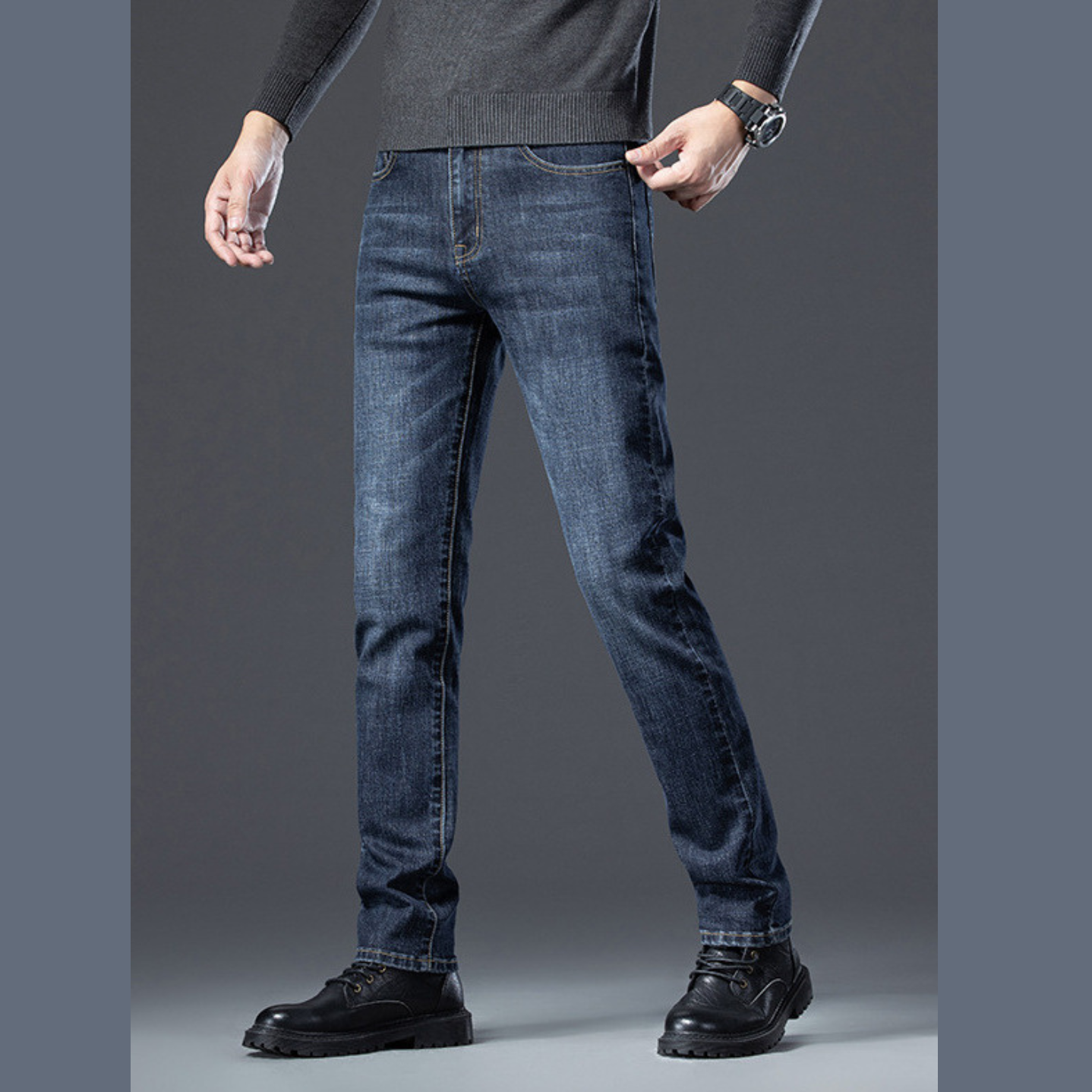 Quần Jeans Nam Cao Cấp Mới Mùa Xuân Thu 2025, Quần Jeans Nam Dáng Ôm Co Giãn Nhỏ, Quần Thường Ngày Mùa Hè, Quần Nam Mỏng