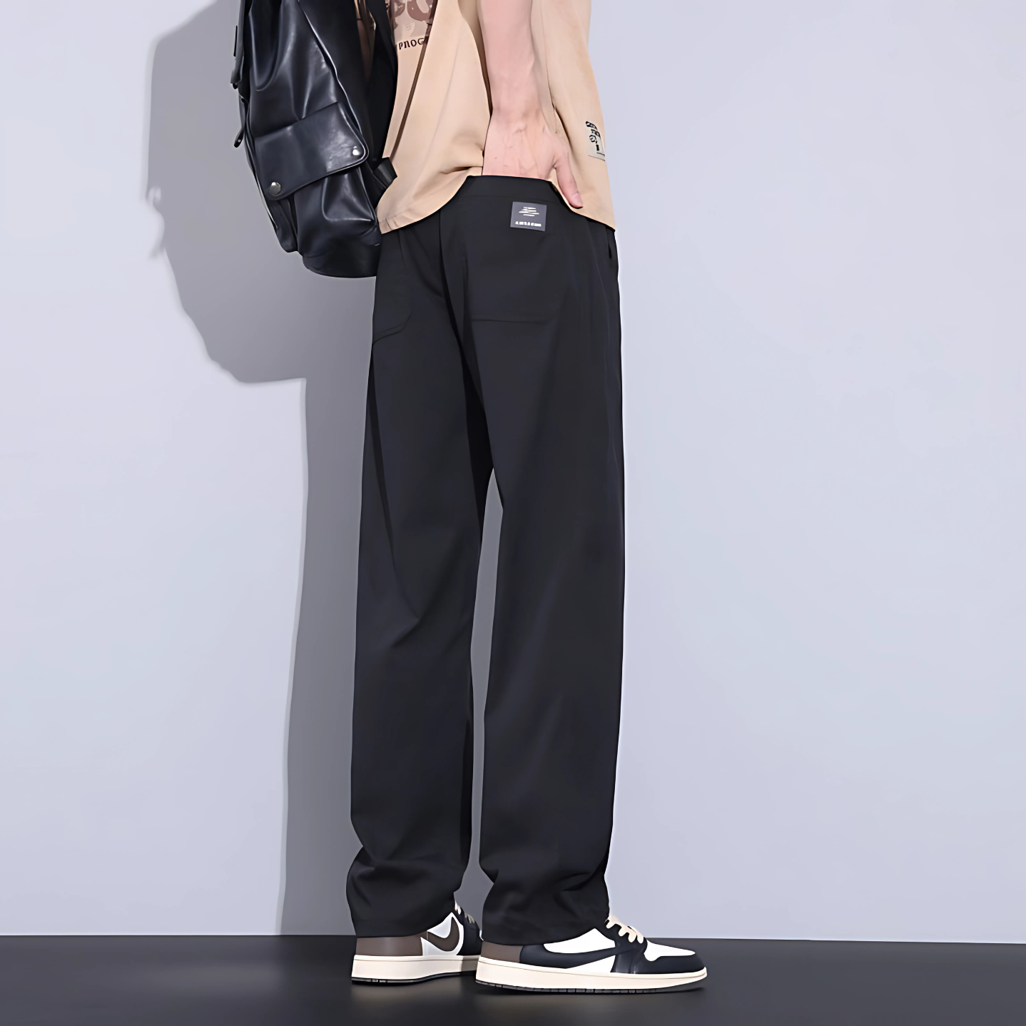 Quần jeans nam vải lụa lạnh mỏng nhẹ sang trọng mùa hè dáng suông dáng suông thẳng hợp thời trang thương hiệu lyocell Tencel quần dài thường ngày