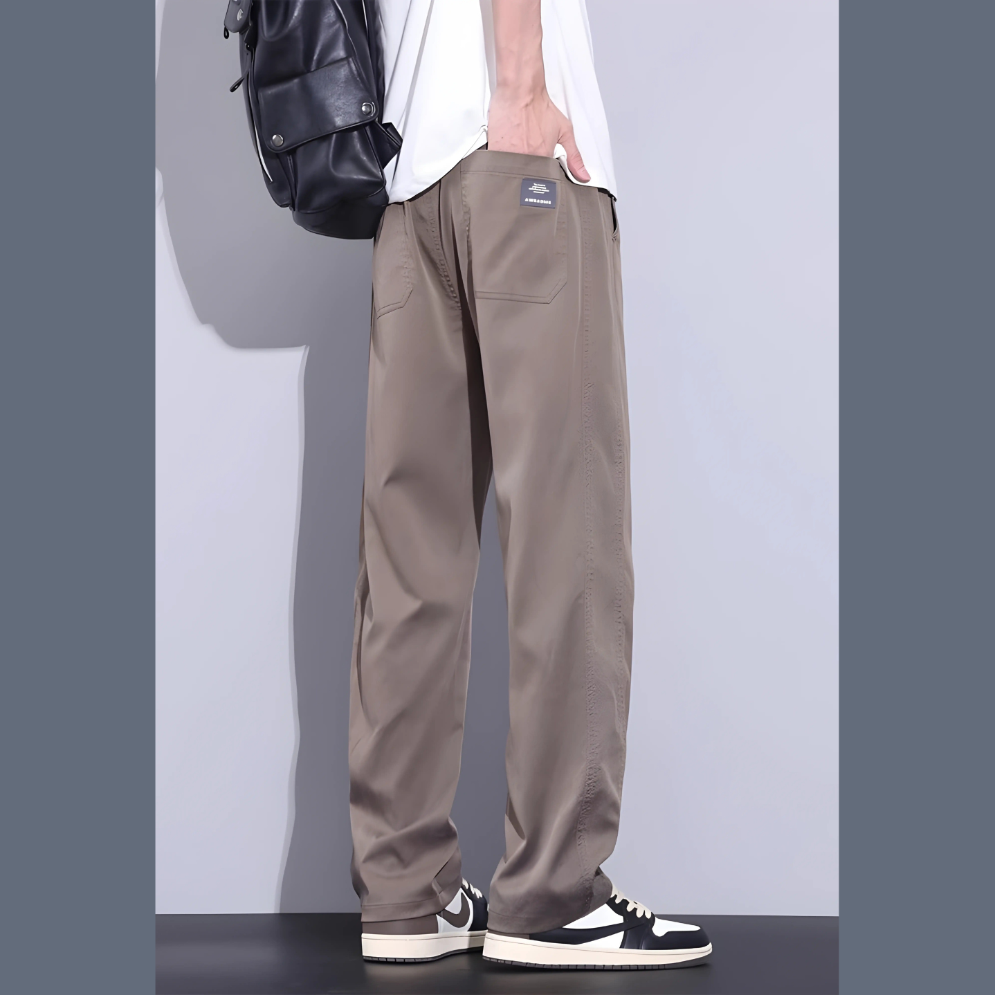 Quần jeans nam vải lụa lạnh mỏng nhẹ sang trọng mùa hè dáng suông dáng suông thẳng hợp thời trang thương hiệu lyocell Tencel quần dài thường ngày - Ảnh 4