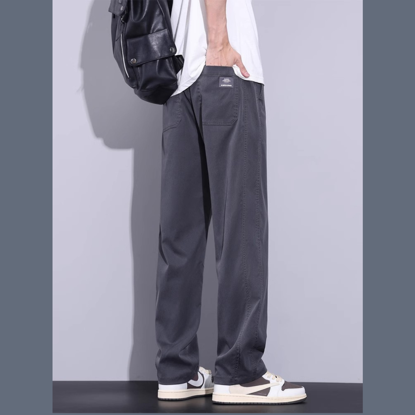 Quần jeans nam vải lụa lạnh mỏng nhẹ sang trọng mùa hè dáng suông dáng suông thẳng hợp thời trang thương hiệu lyocell Tencel quần dài thường ngày - Ảnh 6