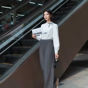 Quần ống rộng suông dây eo