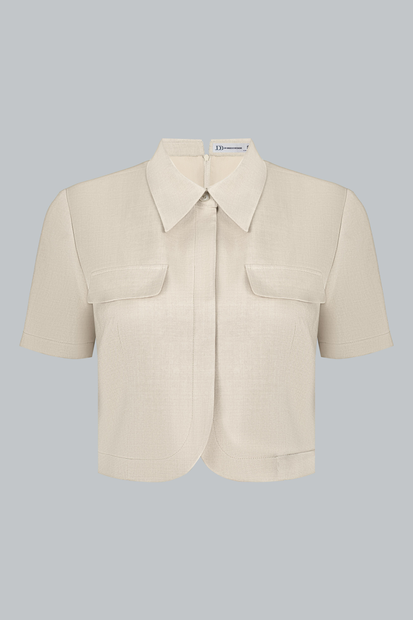 Áo dáng crotop cổ đức gấu lượn tròn - Ảnh 5