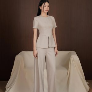 Quần cạp liền ống rộng